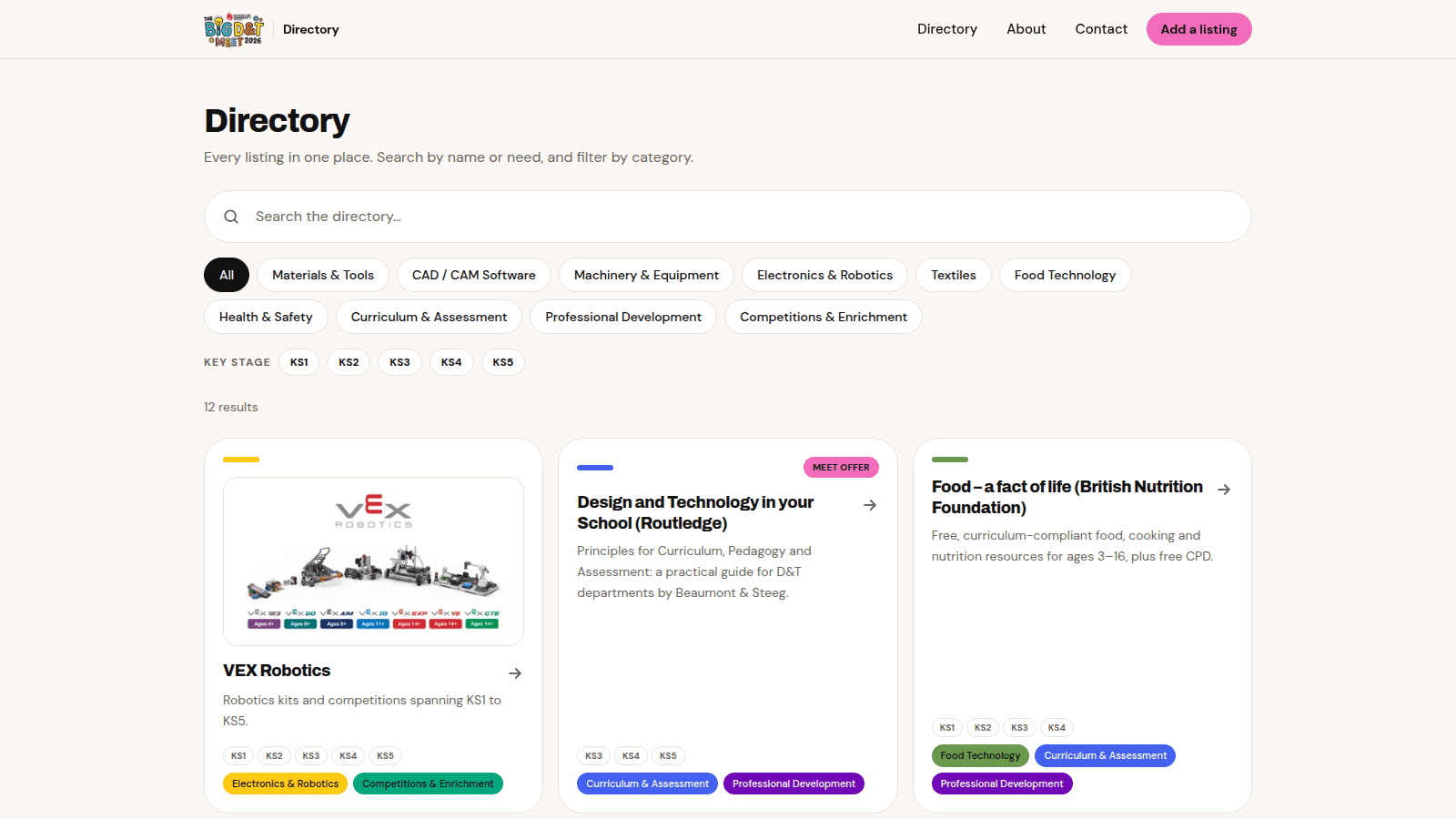 Big D&T Meet: supplier directory