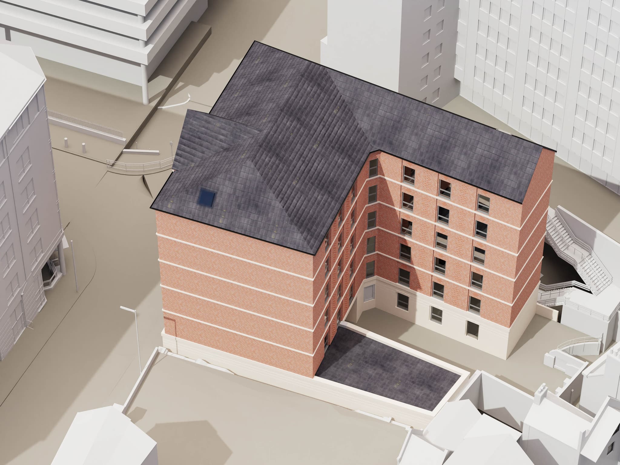 Mount Street development: approach view