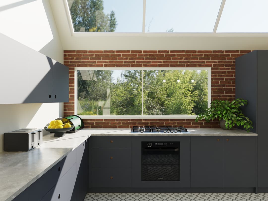 Interior brand-direction render: Ice Kitchens